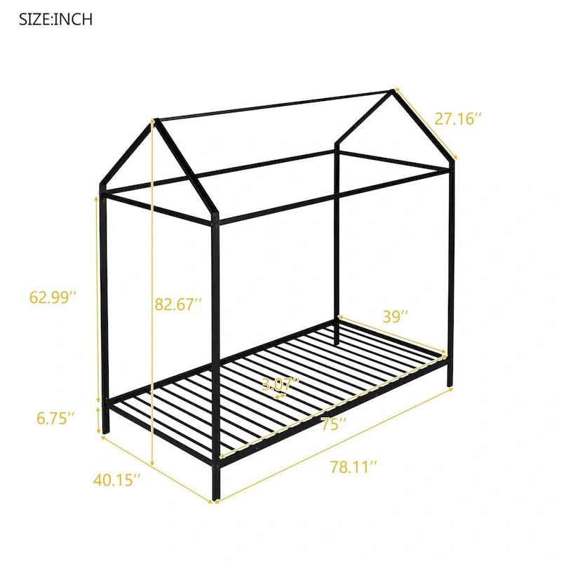 Cama Nido de Metal para Niños Tamaño Individual