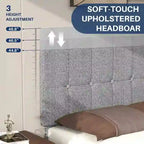 Base de cama tapizada con cabecero – Individual/Matrimonial/Queen