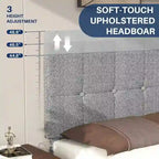 Base de cama tapizada con cabecero – Individual/Matrimonial/Queen