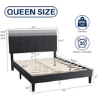 Base de cama tapizada con cabecero – Individual/Matrimonial/Queen