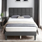Base de cama tapizada con cabecero – Individual/Matrimonial/Queen