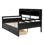 Cama nido doble con cajones de almacenamiento y estante de noche