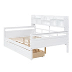 Cama nido doble con cajones de almacenamiento y estante de noche