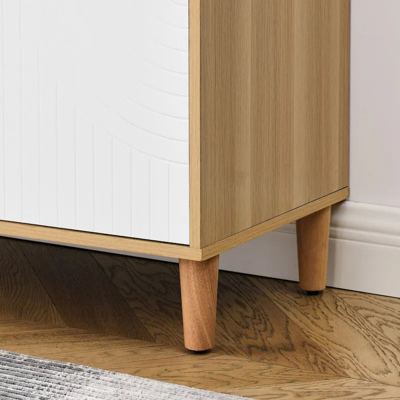 Mueble de Almacenamiento Independiente con 2 Puertas y Estantes Ajustables