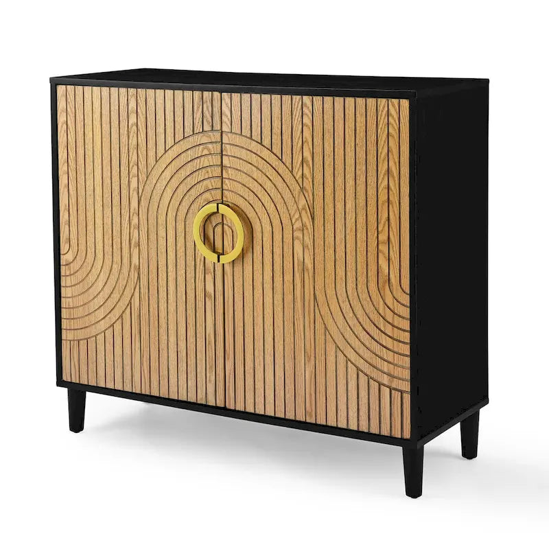 Mueble de Almacenamiento Independiente con 2 Puertas y Estantes Ajustables