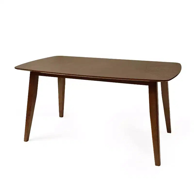Mesa de Comedor de Madera de Caucho Darien de Mediados de Siglo de Christopher Knight Home, Nogal