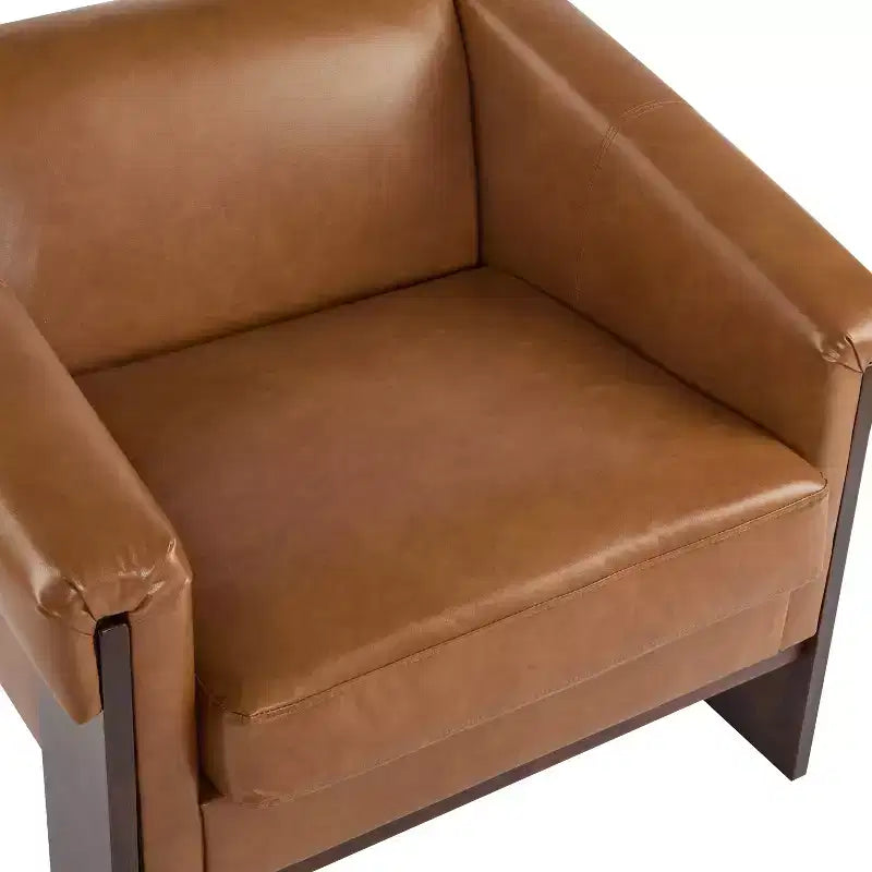Christopher Knight Home Logan Silla decorativa tapizada de madera moderna de mediados de siglo