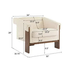 Christopher Knight Home Logan Silla decorativa tapizada de madera moderna de mediados de siglo