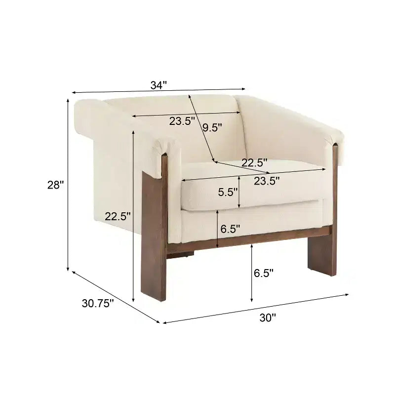 Christopher Knight Home Logan Silla decorativa tapizada de madera moderna de mediados de siglo