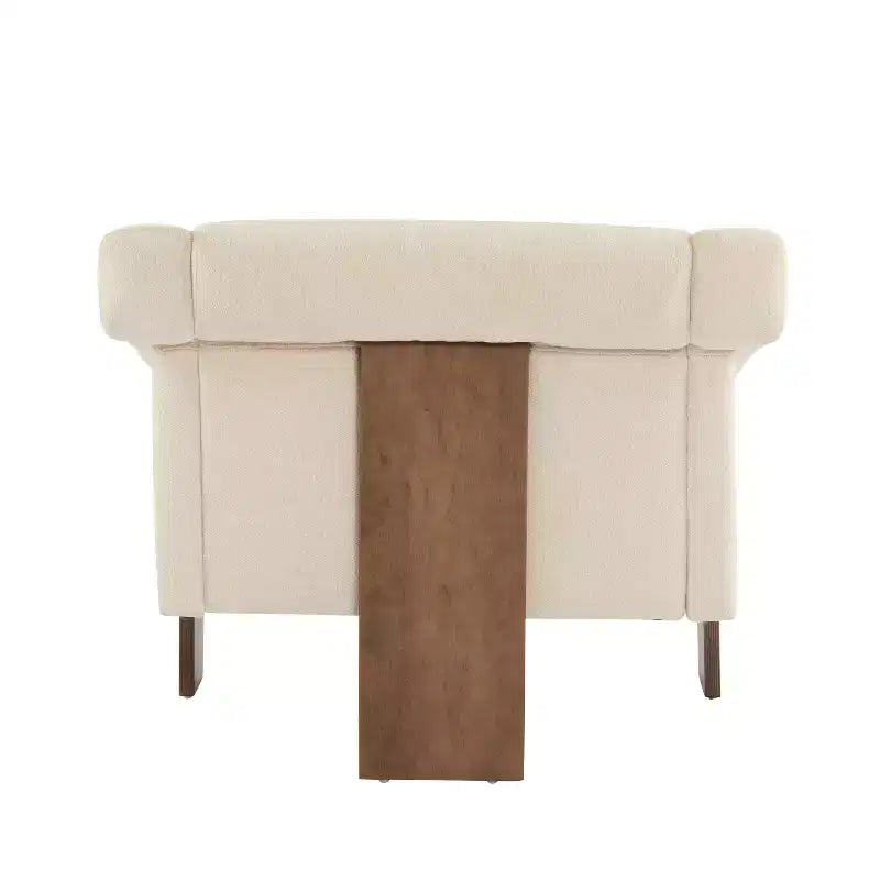 Christopher Knight Home Logan Silla decorativa tapizada de madera moderna de mediados de siglo