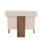 Christopher Knight Home Logan Silla decorativa tapizada de madera moderna de mediados de siglo