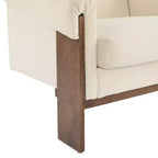 Christopher Knight Home Logan Silla decorativa tapizada de madera moderna de mediados de siglo