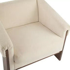 Christopher Knight Home Logan Silla decorativa tapizada de madera moderna de mediados de siglo