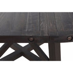Mesa de comedor extensible redonda de pino macizo