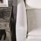 HOGARES: Interior + Exterior Sofá Gubera de 82" estilo Mid-Century con Tapicería de Mezcla de Algodón y Lino y Cojines de Mezcla de Plumas