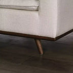 HOGARES: Interior + Exterior Sofá Gubera de 82" estilo Mid-Century con Tapicería de Mezcla de Algodón y Lino y Cojines de Mezcla de Plumas