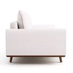 HOGARES: Interior + Exterior Sofá Gubera de 82" estilo Mid-Century con Tapicería de Mezcla de Algodón y Lino y Cojines de Mezcla de Plumas