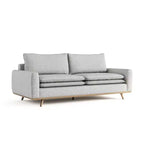 HOGARES: Interior + Exterior Sofá Gubera de 82" estilo Mid-Century con Tapicería de Mezcla de Algodón y Lino y Cojines de Mezcla de Plumas