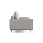 HOGARES: Interior + Exterior Sofá Gubera de 82" estilo Mid-Century con Tapicería de Mezcla de Algodón y Lino y Cojines de Mezcla de Plumas