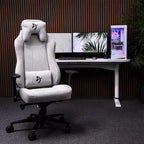 Silla de oficina y juegos Arozzi Vernazza Soft Fabric con cojines suaves de apoyo lumbar para el cuello