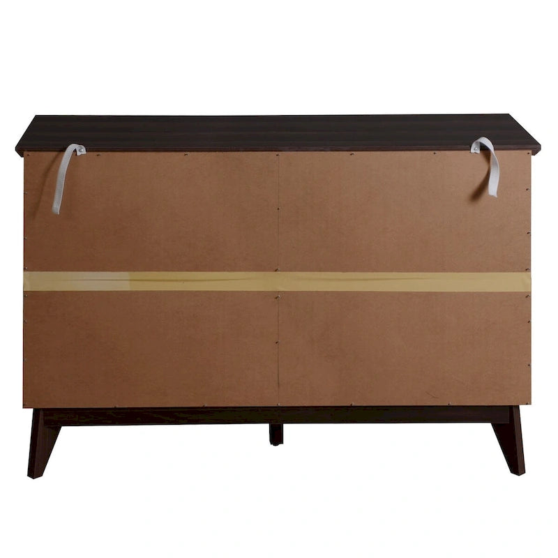 Cómoda de 6 cajones con cajones anchos - Cajonera de almacenamiento de madera para dormitorio, sala de estar y pasillo
