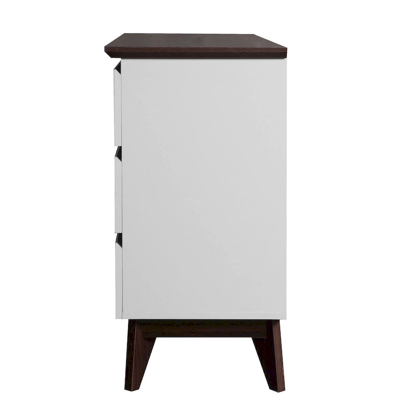Cómoda de 6 cajones con cajones anchos - Cajonera de almacenamiento de madera para dormitorio, sala de estar y pasillo