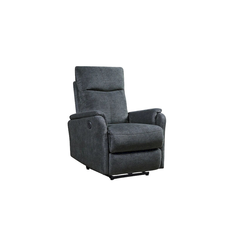 Sillón reclinable eléctrico azul con cargador USB